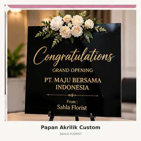 Papan Bunga Akrilik Lombok Utara